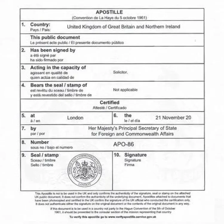 Hague Apostille